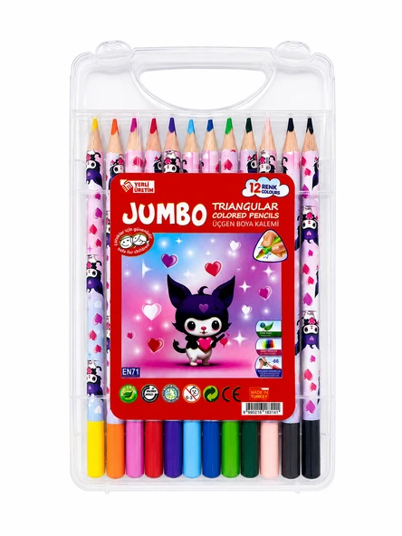 FATİH HELLO KİDS JUMBO ÜÇGEN BOYA 12 ÇANTALI ürün görseli 1