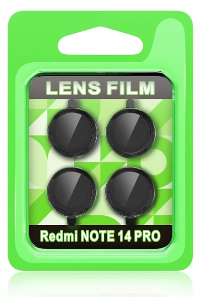 Newface Xiaomi Redmi Note 14 Pro 5G Raze Metal Kamera Lens - Siyah ürün görseli 1