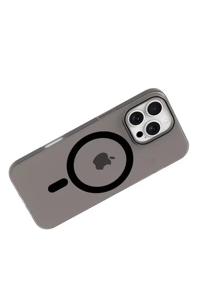 Joko Apple iPhone 16 Pro Max PC Blank Magsafe Kapak - Siyah - Resim 3
