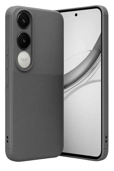 Newface Vivo V50 Lite 4G Auto Focus Karbon Kapak - Gri ürün görseli 1