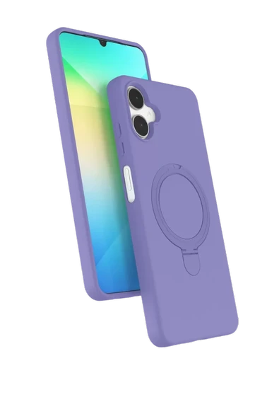 Newface Samsung Galaxy A06 Regal Magsafe Standlı Kapak - Lila ürün görseli 1