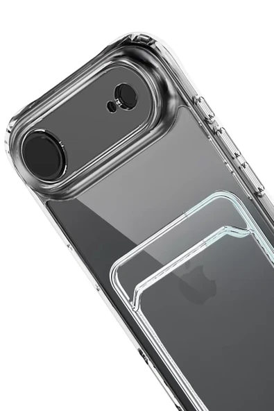 Newface Apple iPhone 17 Air Kart Şeffaf Silikon - Şeffaf - Resim 2