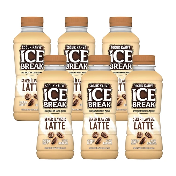 Ülker Ice Break Şekersiz Latte 375 ml 6 lı ürün görseli 1