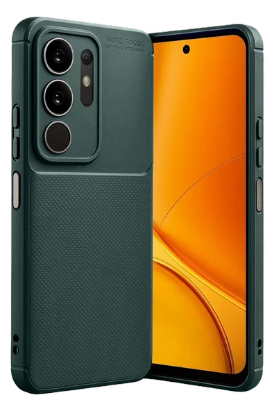 Newface Vivo Y29 4G Auto Focus Karbon Kapak - Koyu Yeşil ürün görseli 1