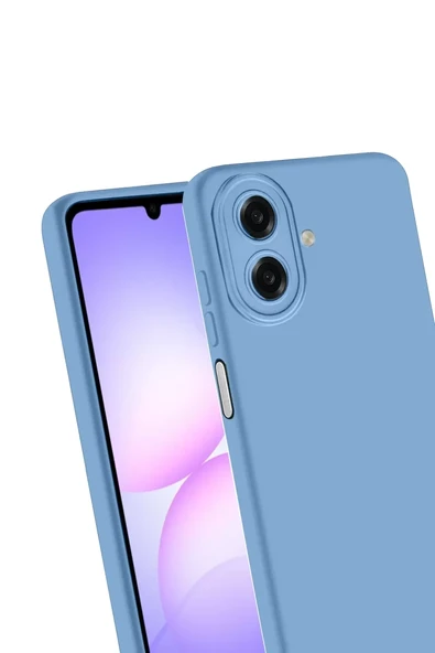 Newface Samsung Galaxy A07 4G First Silikon - Mavi - Resim 3