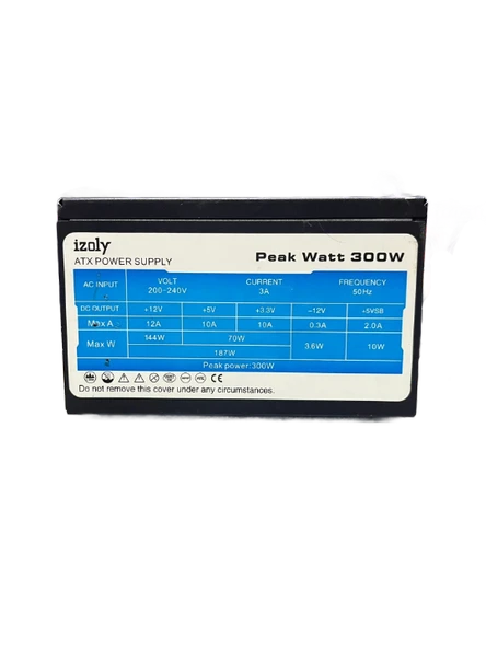 İZOLY 300 WATT POWER SUPPLY 8 CM FANLI GÜÇ KAYNAĞI (2 EL YENİLENMİŞ ÜRÜN) ürün görseli 1