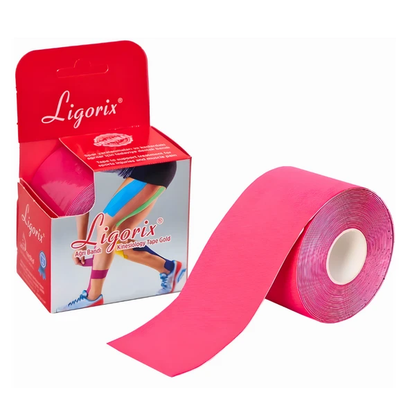 Ligorix Ağrı Kinesyoloji Bandı Pembe 5cm x 5 m 1 Adet ürün görseli 1