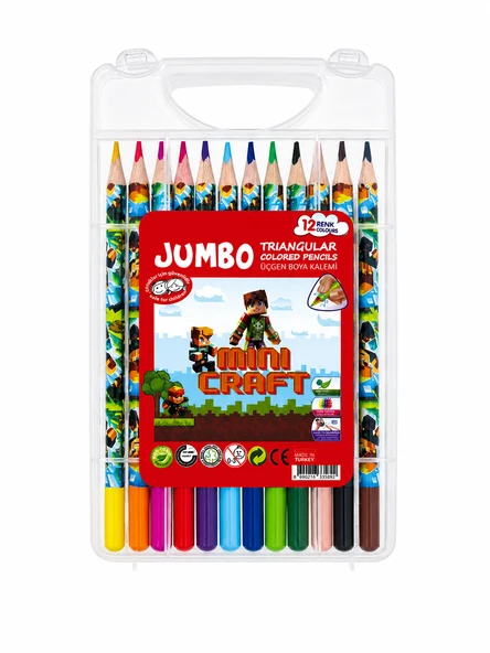 FATİH MCRAFT JUMBO ÜÇGEN BOYA 12 RENK ÇANTALI ürün görseli 1