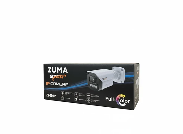 ZumaStar IP 4mp Bullet Kamera Full Color VU ürün görseli 1