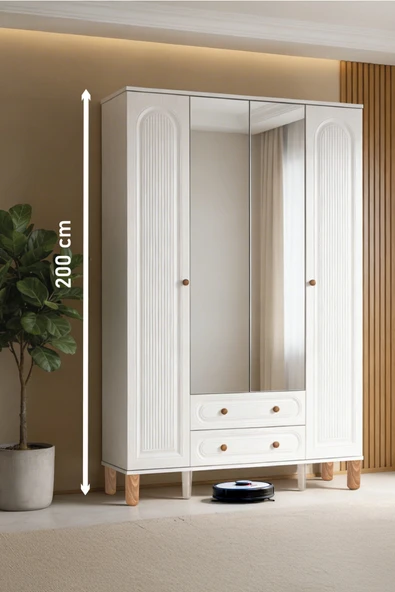 Kilim Mobilya Bohera Plus Aynalı Dört Kapaklı Dolap ürün görseli 1