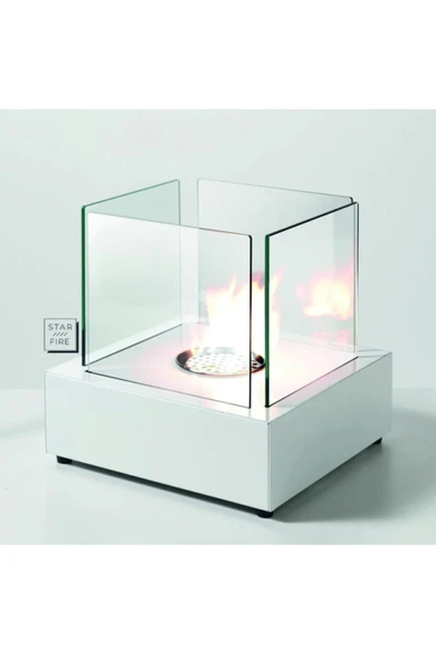Starfire Elegance Bioethanol Dekoratif Masaüstü Şömine (beyaz) ürün görseli 1