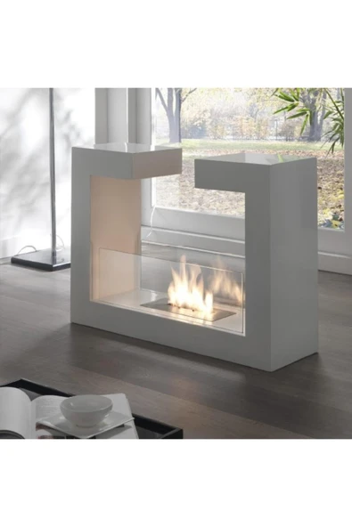 Starfire Stylish Bioethanol Dekoratif Taşınabilir Şömine (Beyaz) ürün görseli 1