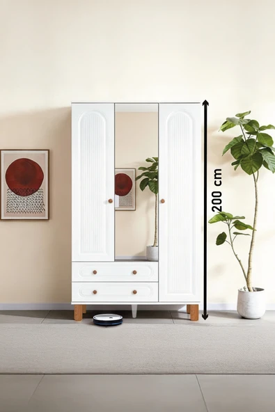 Kilim Mobilya Bohera Plus Aynalı Üç Kapaklı Dolap ürün görseli 1