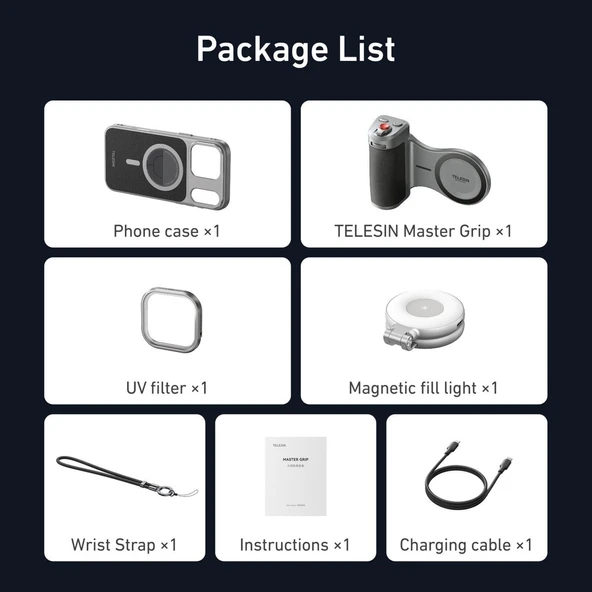 Telesın iPhone 17 Pro Max Uyumlu Master Grip Creator Combo - Resim 2