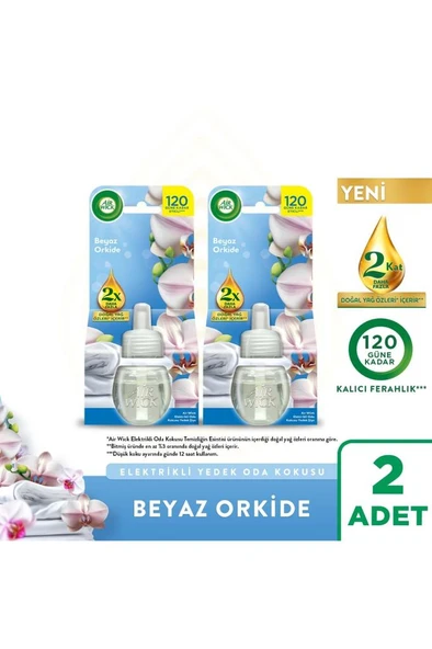 Air Wick Elektrikli Oda Kokusu Yedek Şişe Beyaz Orkide 2x19 ML ürün görseli 1