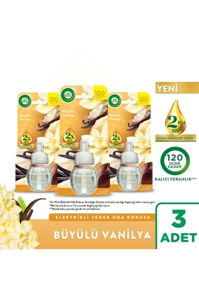 Air Wick Elektrikli Oda Kokusu Yedek Şişe Büyülü Vanilya 3x19 ML ürün görseli 1