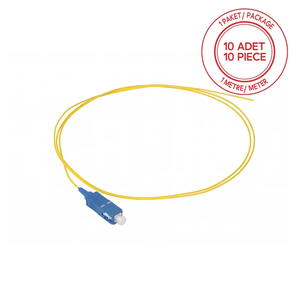 Alfafonet SC/UPC Singlemode Tight Buffer 1 Metre Fiber Optik Pigtail 1 Paket - 10 Adet ürün görseli 1