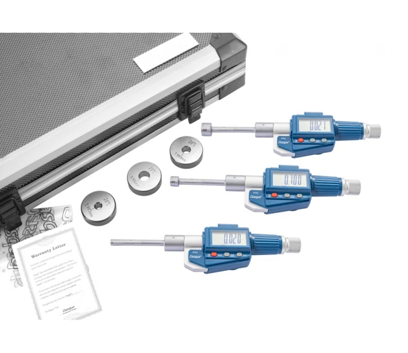 Dasqua 12-20mm Dijital 3 Ayaklı İç Çap Mikrometre Seti IP54  0.001mm 4511-9210 ürün görseli 1