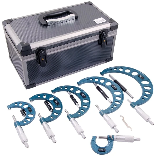 Dasqua 0-12'' 12 Parça Mekanik Mikrometre Seti 0.001'' 4112-0208 ürün görseli 1