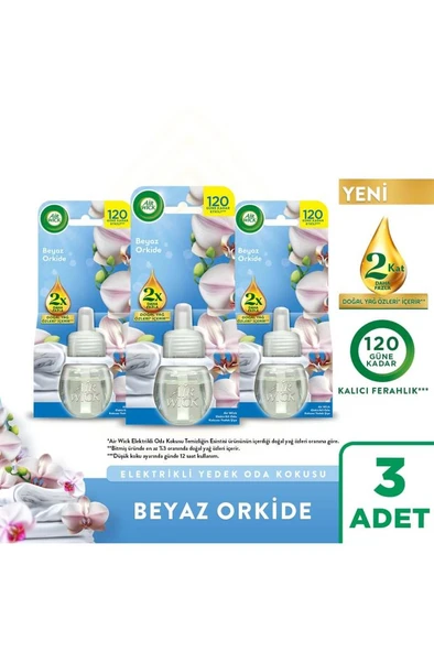 Air Wick Elektrikli Oda Kokusu Yedek Şişe Beyaz Orkide 3x19 ML ürün görseli 1