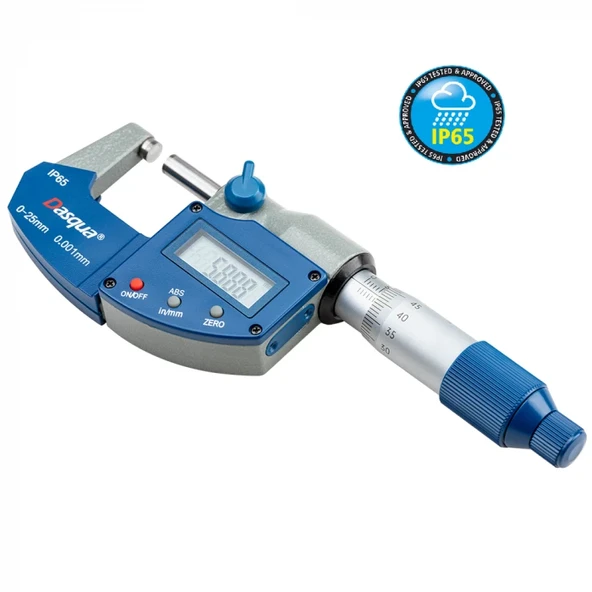 Dasqua 25-50mm Dijital Dış Çap Mikrometre IP65 Yağa, Suya Dirençli 0.001mm 4410-1110 ürün görseli 1