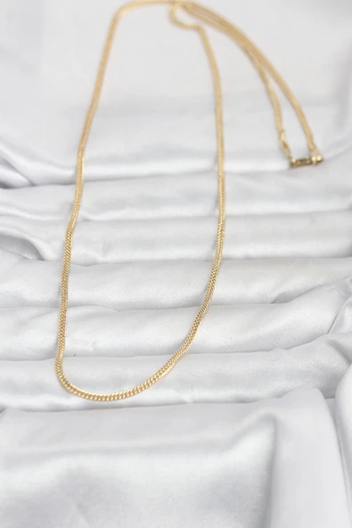 CM 14K Gold Renk Dolgun Zincir Model 60 cm Kadın Kolye ürün görseli 1