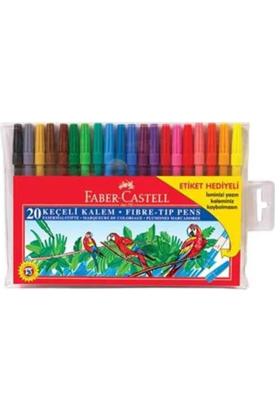Faber Castell Yıkanabilir Keçeli Kalem 20 Renkli ürün görseli 1