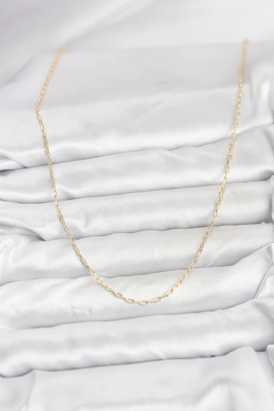 CM 14K Gold Renk Ataç Zincir Model 60 cm Kadın Kolye ürün görseli 1
