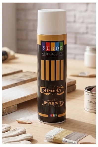 Sprey Boya 200 ml 1 Adet Südor Hızlı Kuruyan Renkli Profesyonel Canlı Renk Ahşap Plastik Demir Metal Cam Porselen Duvar ürün görseli 1