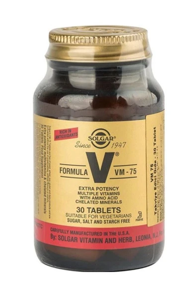 Solgar VM 75 Multivitamin 30 Tablet ürün görseli 1