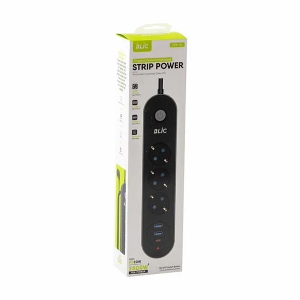 Blic FullTech FTR-0123447102 Akım Korumalı Priz ürün görseli 1