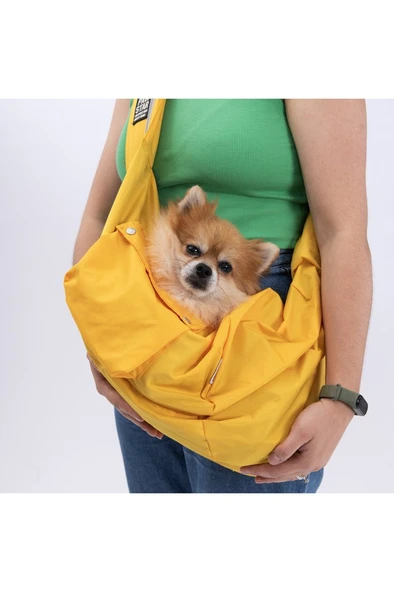 Pawstar Kedi, Küçük Köpek Taşıma Çantası Sarı Crossbody Bag 2-6 Kg ürün görseli 1