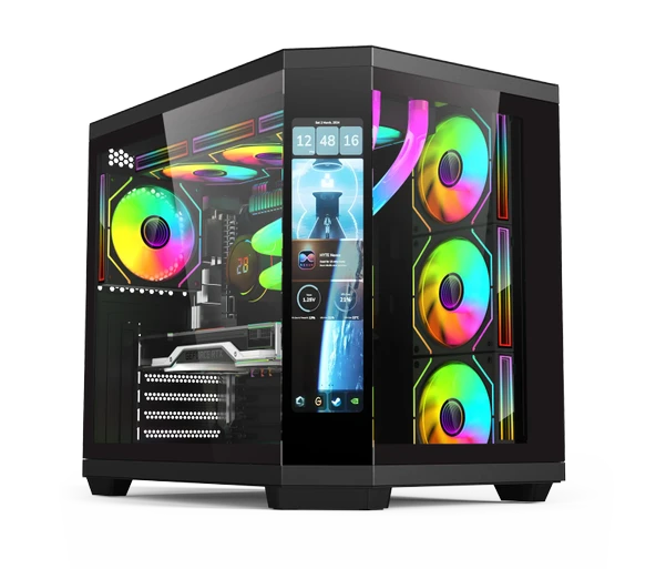 Quantum Gaming Sirius QT4000 Type-C 7xARGB Fan 850W 11,8" LCD Ekranlı ATX Gaming Kasa ürün görseli 1