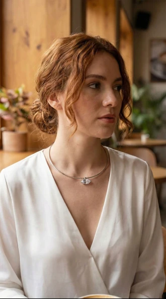 Pirinç Gümüş Renk Choker Model Zirkon Taşlı Kadın Kolye ürün görseli 1