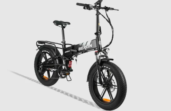 BERLIN 249W Elektrikli Bisiklet 48V13Ah Shimano 8 Vites LCD Göstergeli Katlanabilir Sele ürün görseli 1