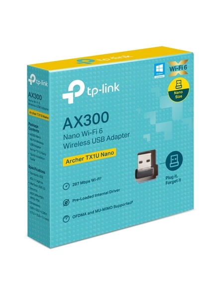 TP-Link Archer AX300 Nano 300 Mbps Kablosuz Ağ Adaptörü ürün görseli 1