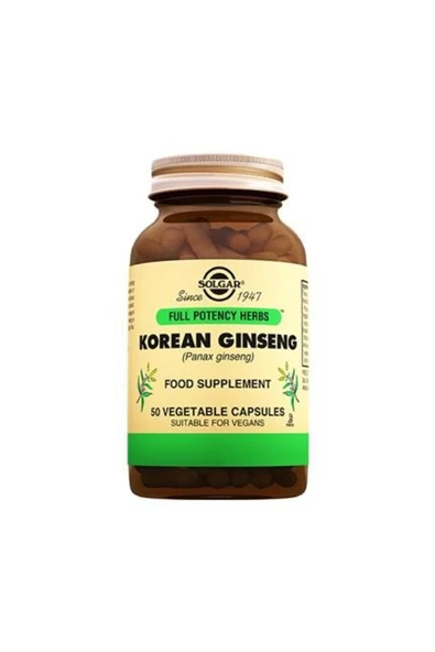 Solgar Korean Ginseng 50 Kapsül ürün görseli 1
