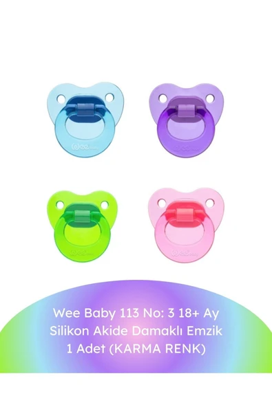 Wee Baby 113 Yalancı Emzik Silikon Akide Damaklı No: 3 ürün görseli 1
