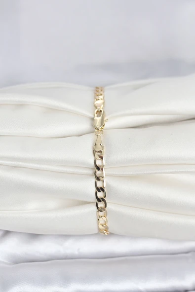 CM 14K Gold Renk Halka Zincir Model Kadın Bileklik ürün görseli 1