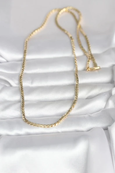 CM 14K Gold Renk Yassı Model 60 cm Kadın Kolye ürün görseli 1
