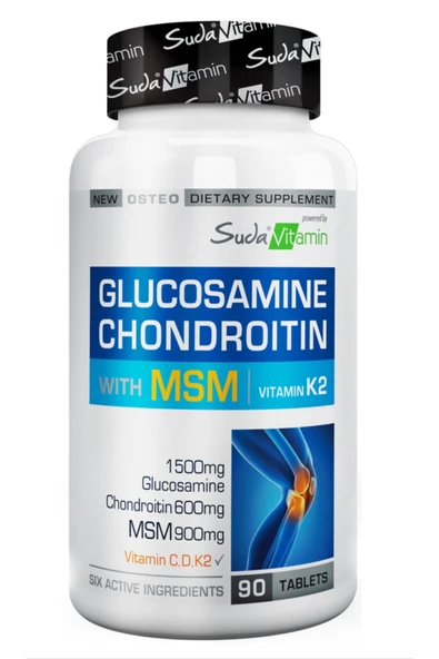 Suda Vitamin Glucosamine Chondroitin with MSM Vitamin K2 90 Tablet ürün görseli 1