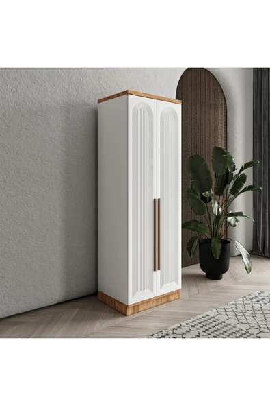 GuneyStore Ücretsiz Montaj Rosa 2 Kapaklı Komple MDF Gardırop - Elbise Dolabı ürün görseli 1