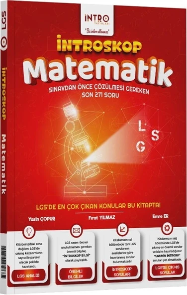8. Sınıf LGS Matematik İntroskop Soru Bankası İntro Yayınları ürün görseli 1