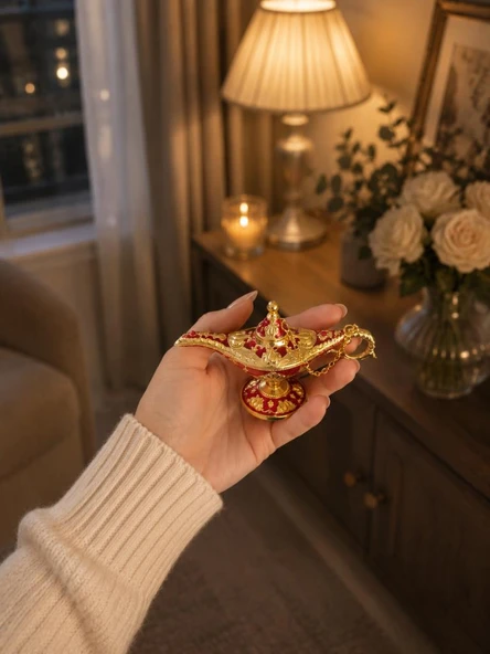 Alaaddin Sihirli Lamba Premium Dekor Objesi - Resim 2