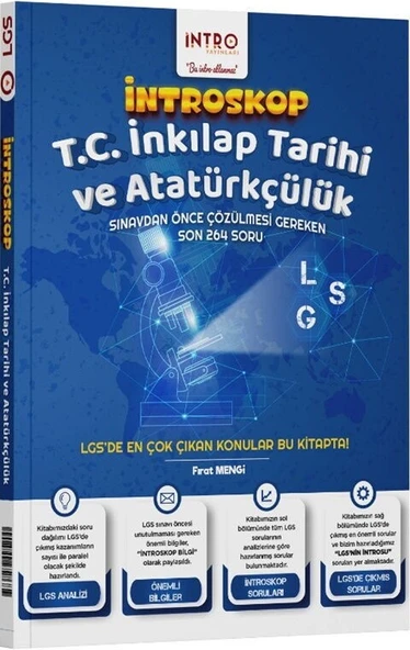 8. Sınıf LGS İnkılap Tarihi ve Atatürkçülük İntroskop Soru Bankası İntro Yayınları ürün görseli 1