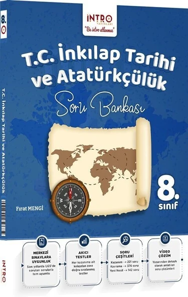 8. Sınıf T.C. İnkılap Tarihi ve Atatürkçülük Soru Bankası İntro Yayınları ürün görseli 1