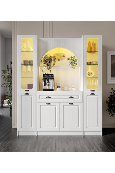 GuneyStore Armoni Black Maxi Kahve Köşesi Komple MDF - Ücretsiz Montaj ürün görseli 1