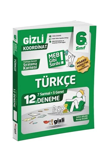 Gizli Yayınları 6. Sınıf Türkçe 12’li Deneme ürün görseli 1