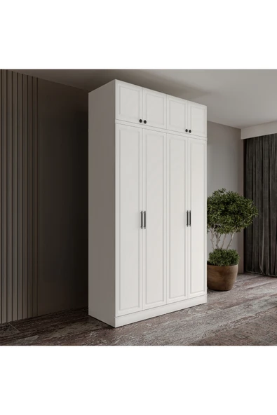 GuneyStore Ücretsiz Montaj Milas 4 Kapaklı Komple MDF Yüklüklü Gardırop ürün görseli 1