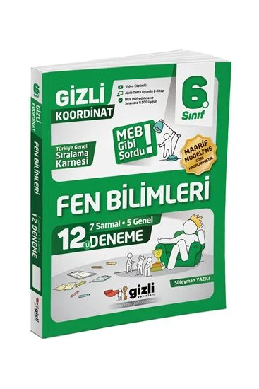 Gizli Yayınları 6. Sınıf Fen Bilimleri 12’li Deneme ürün görseli 1